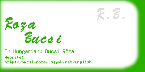 roza bucsi business card